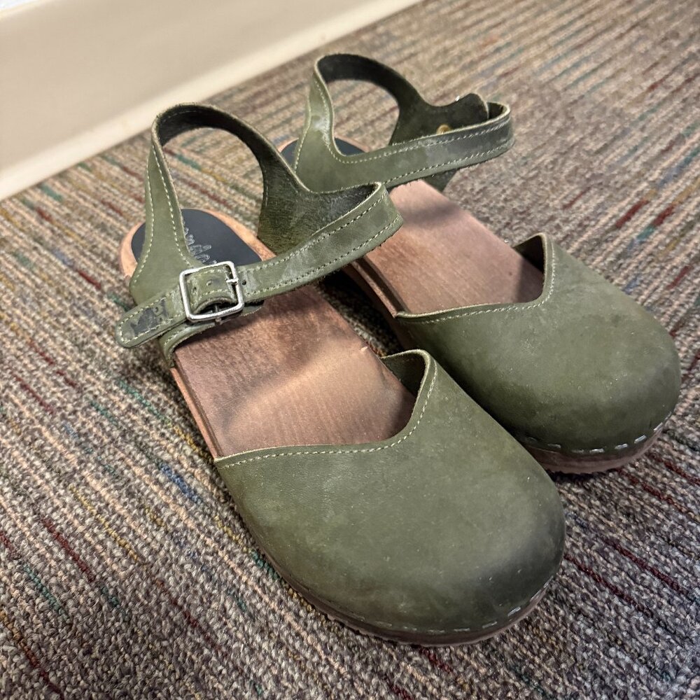 Sandgrens Handmade Swedish Wood Clogs for Women, Low Heel Sandals | Saragasso